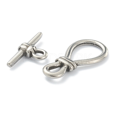 Non-Tarnish 304 Stainless Steel Toggle Clasps STAS-B020-09P-1