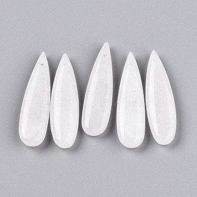 Natural White Jade Pendants G-N348-02D-1