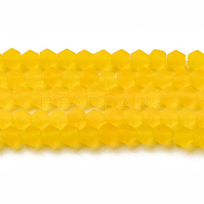 Imitate Austrian Crystal Frosted Glass Beads Strands GLAA-F029-TM2mm-B22-1