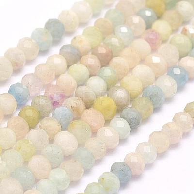 Natural Morganite Beads Strands G-F509-54-5x8mm-1