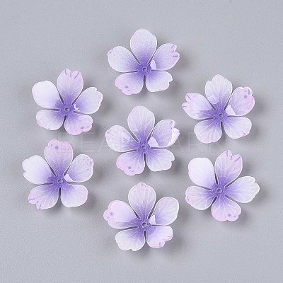 Flower Acrylic Bead Caps SACR-T017-51F-1