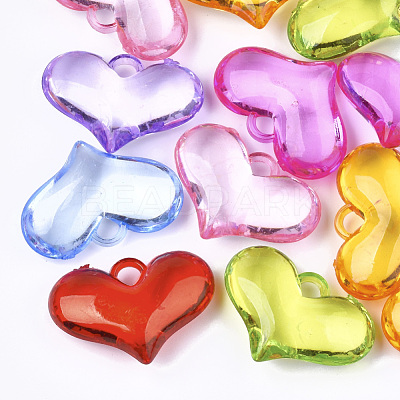 Transparent Acrylic Pendants TACR-S133-068-1