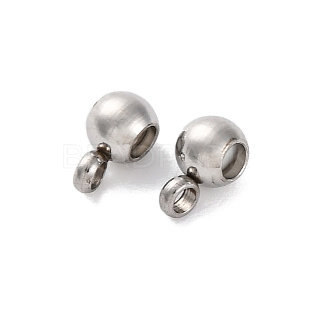 202 Stainless Steel Beads STAS-S151-02P-B-1