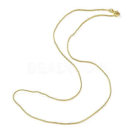 Brass Round Snake Chain Necklace for Women MAK-YW0001-07-1