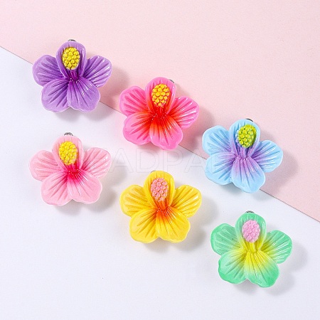 Opaque Resin Pendants RESI-A046-05G-1