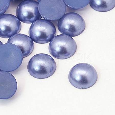 Half Round Domed Imitated Pearl Acrylic Cabochons OACR-H001-10R-1