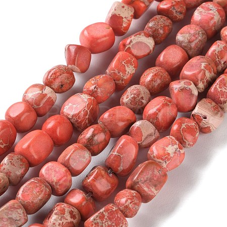 Dyed Natural Imperial Jasper Beads Strands G-U011-A02-01-1