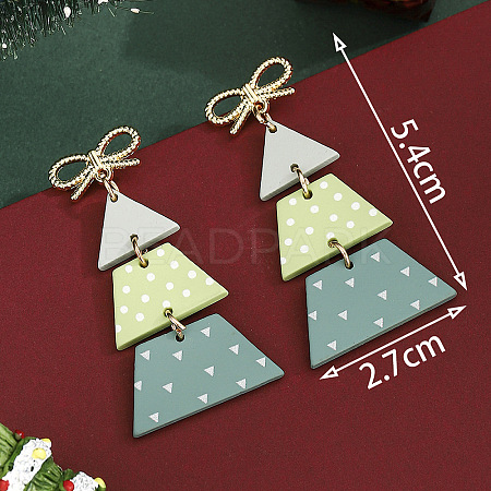 Alloy Enamel Dangle Stud Earrings FS-WG7AF48-17-1