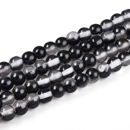 Baking Paint Transparent Glass Beads X1-DGLA-N011-4mm-10-1
