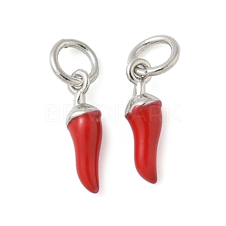 Brass Enamel Charms KK-C110-18A-P-1