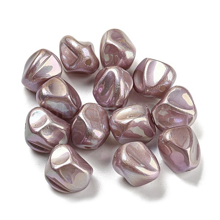 Spray Painted ABS Plastic Beads KY-C017-08A-1