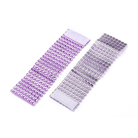 8 Rows Plastic Rhinestone Napkin Rings LS-AJEW-D042-01A-1