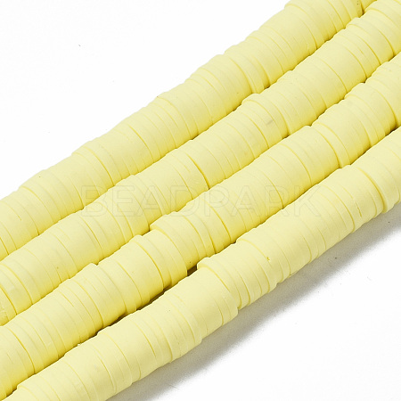 Handmade Polymer Clay Beads Strands CLAY-R089-8mm-147-1