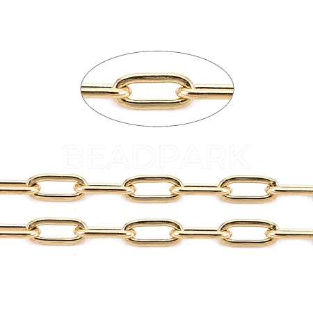 Ion Plating(IP) 304 Stainless Steel Paperclip Chains CHS-F010-01A-G-01-1