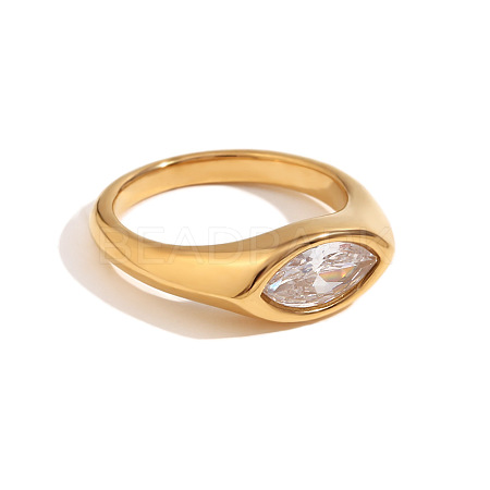 316L Stainless Steel with Cubic Zirconia Finger Rings FS-WGB17C9-06-1