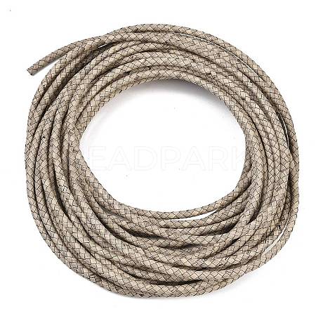 Braided Leather Cord with Core WL-F009-5mm-01-1