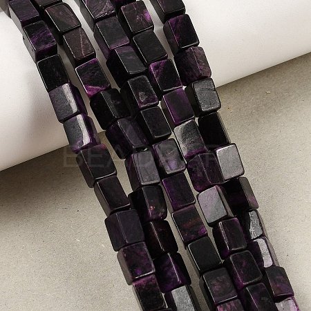 Natural Dyed White Jade(Imitation Charoite) Beads Strands GG-CBA0743-F02-1