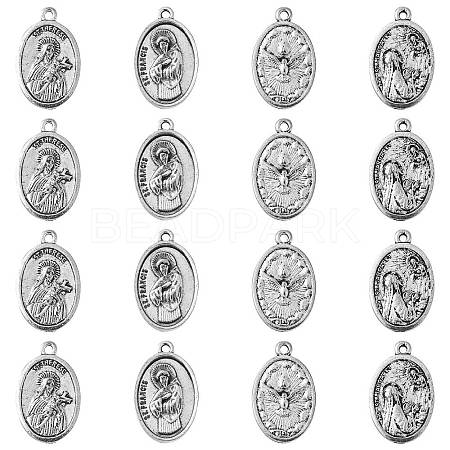 20Pcs 4 Style Tibetan Style Alloy Pendants TIBEP-CJ0001-20-1