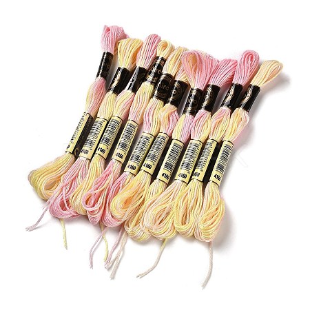 10 Skeins 6-Ply Polyester Embroidery Floss OCOR-K006-A50-1