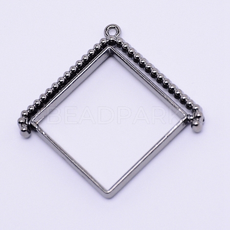 Alloy Open Back Bezel Pendants LS-PALLOY-WH0071-58B-RS-1