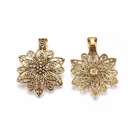 Tibetan Style Alloy Focal Pendants GLF9727Y-1