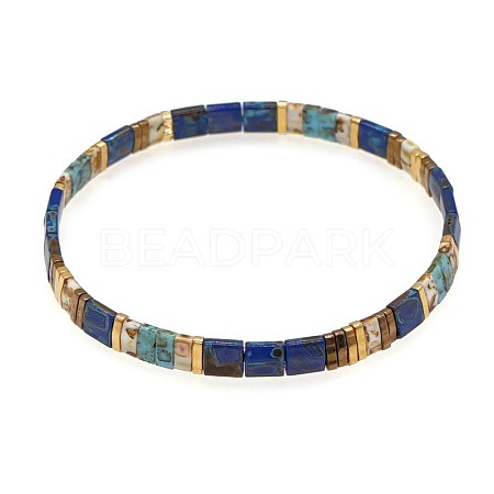 Bohemian Glass Seed Beaded Stretch Bracelets JM4508-50-1