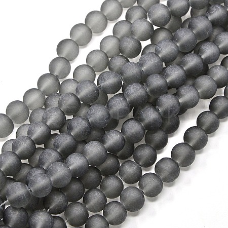Baking Paint Transparent Glass Bead Strands X-GLAA-S031-4mm-12-1