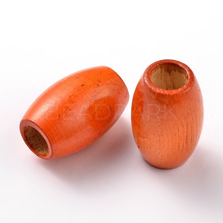 Dyed Barrel Natural Wood Beads WOOD-S619-5-LF-1