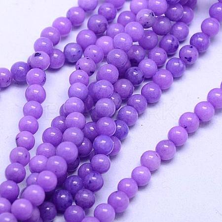 Natural Mashan Jade Round Beads Strands G-D263-6mm-XS24-1