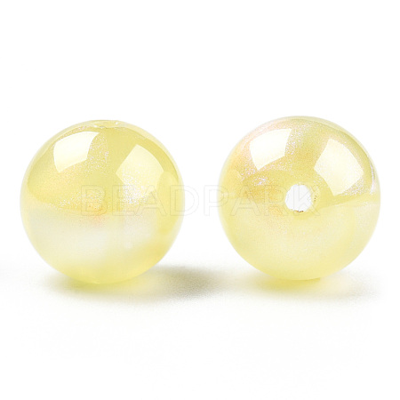 ABS Plastic Imitation Pearl Beads PACR-N013-01B-05-1
