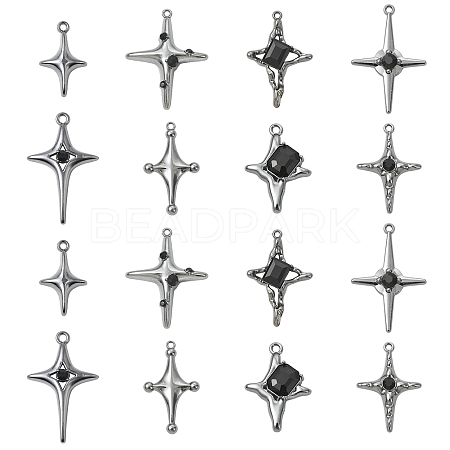 32Pcs 8 Styles Alloy Pendants FIND-CJ0006-01-1