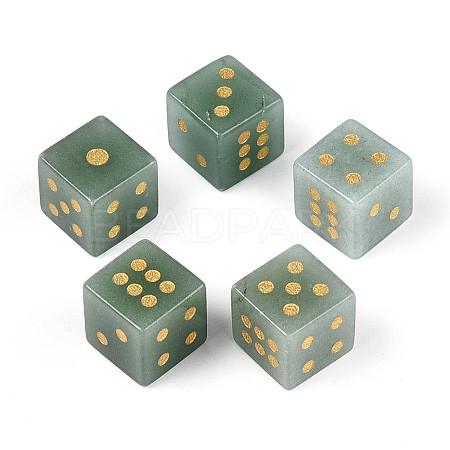 Natural Green Aventurine Carved Cube Dice T144-07C-1