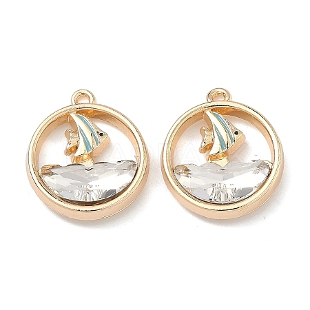 Alloy Glass Pendants FIND-B061-05G-B04-1