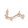 Brass Micro Pave Cubic Zirconia Pendants ZIRC-F099-20G-05-1