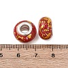 Opaque Resin Rondelle European Beads RESI-Z046-01D-3