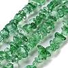 Transparent Crackle Glass Beads Strands GLAA-U004-01C-1