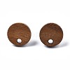 Walnut Wood Stud Earring Findings LS-X-MAK-N033-008A-3