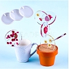 Plastic Flowerpot Holder for Cup Mat Home Office Bar Decoration AJEW-H110-01-5