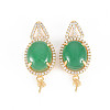 Brass Micro Pave Clear Cubic Zirconia Peg Bails Pendants KK-T062-163G-NF-1