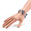 5-Loop Natural Lapis Lazuli Chip Beaded Wrap Bracelets for Women BJEW-JB01517-10-3