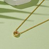 Golden Plated Brass Initial Pendant Necklaces NJEW-JN03299-02-4