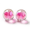Two Tone UV Plating Rainbow Iridescent Acrylic Beads TACR-D010-03B-03-2