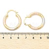 Brass Two Tone Twist Hoop Earrings LS-EJEW-B117-06B-M-5