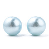 Spray Painted ABS Plastic Imitation Pearl Beads OACR-T015-05C-07-2