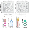 2Pcs 2 Style Acrylic Earring Handwork Template DIY-WH0572-001-2