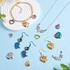 14Pcs 7 Style 304 Stainless Steel Pendant STAS-SZ0002-75P-5