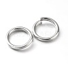 Eco-Friendly PVD Vacuum Plating & Long-Lasting Plated Brass Open Jump Rings KK-E663-7mm-P-2