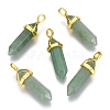 Natural Green Aventurine Double Terminated Pointed Pendants G-G902-B16-1