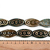 Oval with 3-Eye Pattern Tibetan Style dZi Beads Strands G-NH0001-14C-5