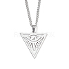 Non-Tarnish 201 Stainless Steel Pendant Necklaces for Man NJEW-Q336-02H-P-1